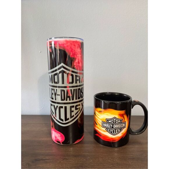 Harley Davidson coffee mug and tumbler travel cup - Picture 1 of 12